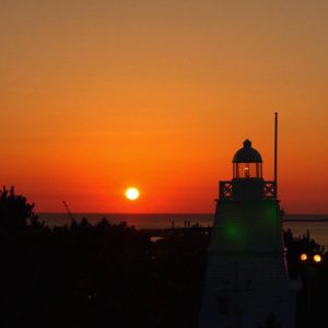 日和山公園から見る夕日