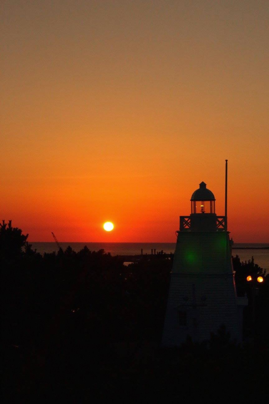 日和山公園から見る夕日